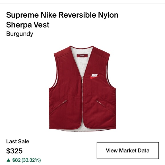 Supreme x Nike Reversible Nylon Sherpa Vest - Picture 2 of 5